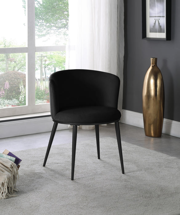 Skylar Black Velvet Dining Chair - Royal Furniture & Gifts (MI) - Multi Location