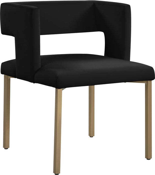 Caleb Black Velvet Dining Chair - Royal Furniture & Gifts (MI) - Multi Location