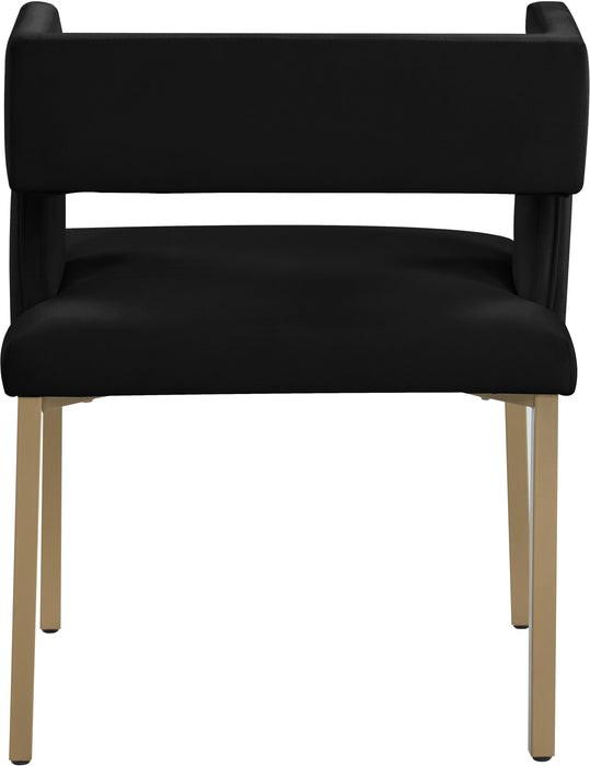 Caleb Black Velvet Dining Chair - Royal Furniture & Gifts (MI) - Multi Location