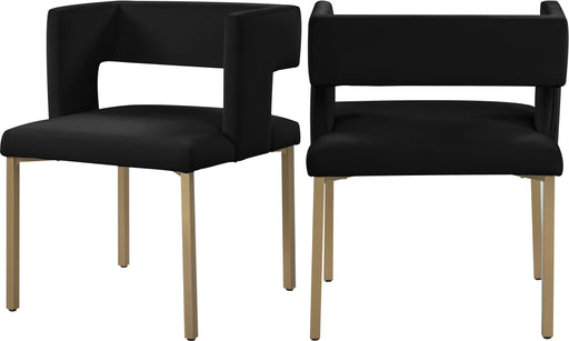 Caleb Black Velvet Dining Chair - Royal Furniture & Gifts (MI) - Multi Location