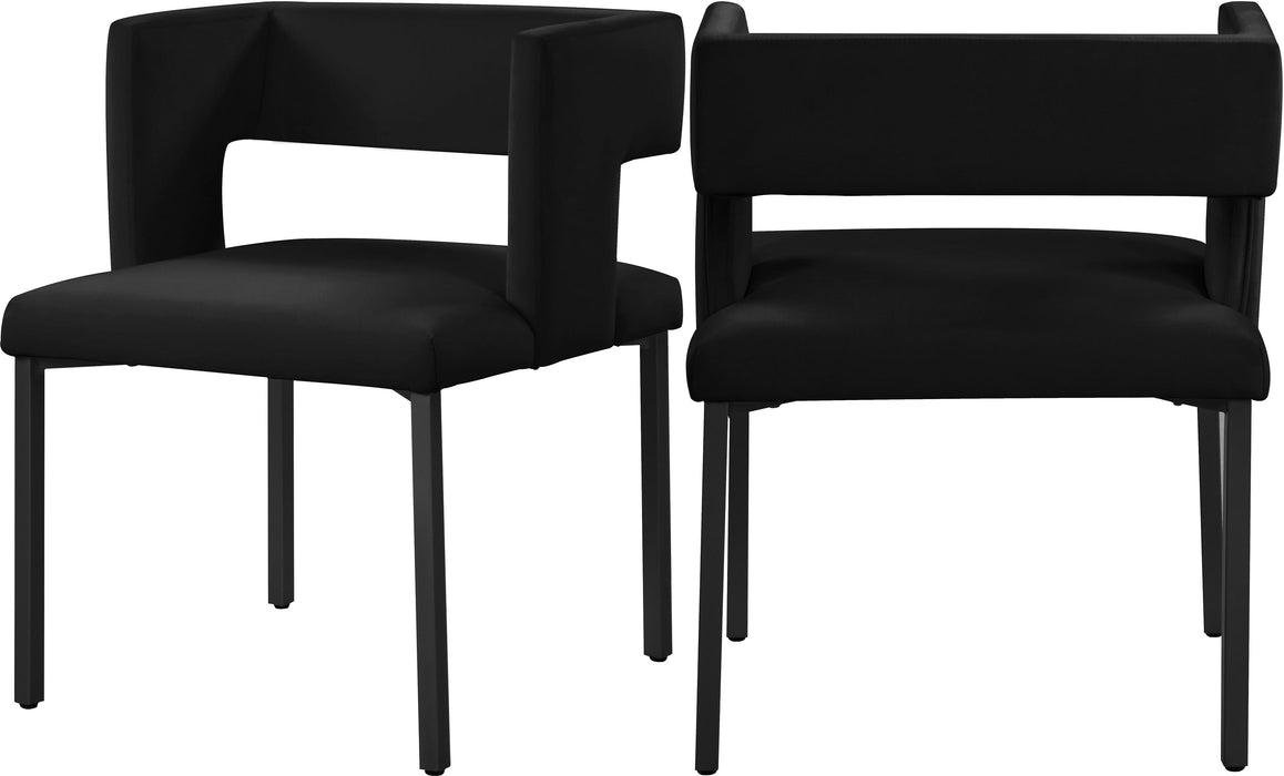 Caleb Black Velvet Dining Chair - Royal Furniture & Gifts (MI) - Multi Location