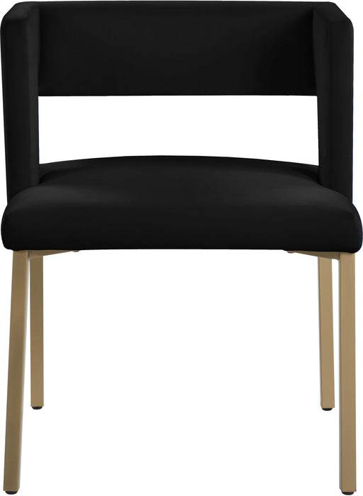Caleb Black Velvet Dining Chair - Royal Furniture & Gifts (MI) - Multi Location