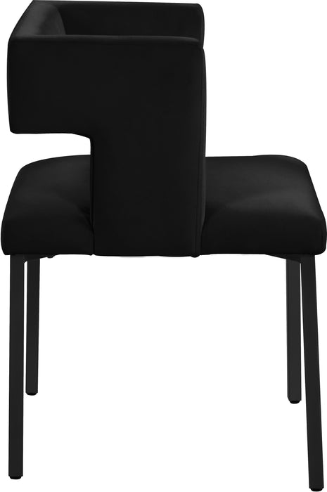 Caleb Black Velvet Dining Chair - Royal Furniture & Gifts (MI) - Multi Location