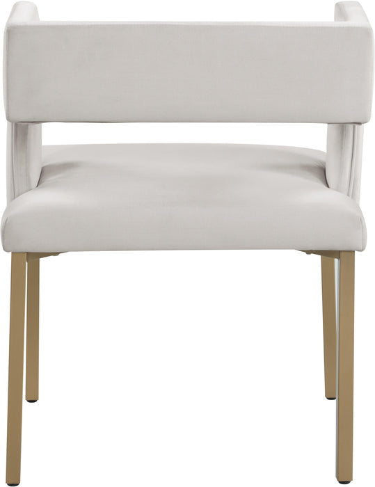 Caleb Cream Velvet Dining Chair - Royal Furniture & Gifts (MI) - Multi Location