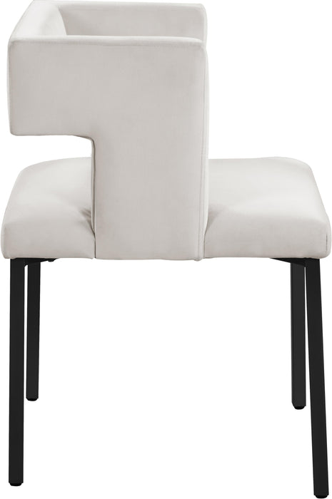 Caleb Cream Velvet Dining Chair - Royal Furniture & Gifts (MI) - Multi Location