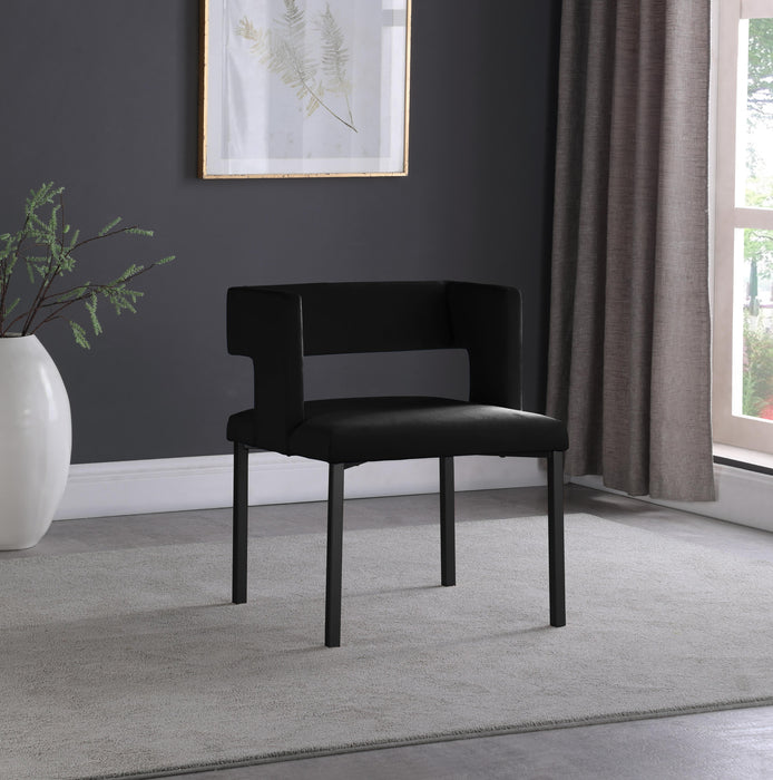 Caleb Black Velvet Dining Chair - Royal Furniture & Gifts (MI) - Multi Location