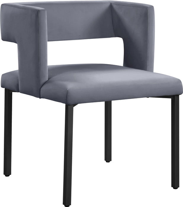 Caleb Grey Velvet Dining Chair - Royal Furniture & Gifts (MI) - Multi Location