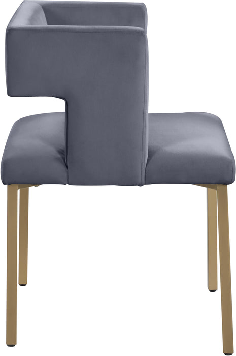 Caleb Grey Velvet Dining Chair - Royal Furniture & Gifts (MI) - Multi Location
