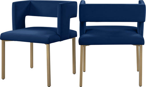 Caleb Navy Velvet Dining Chair - Royal Furniture & Gifts (MI) - Multi Location