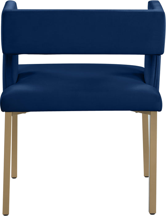 Caleb Navy Velvet Dining Chair - Royal Furniture & Gifts (MI) - Multi Location