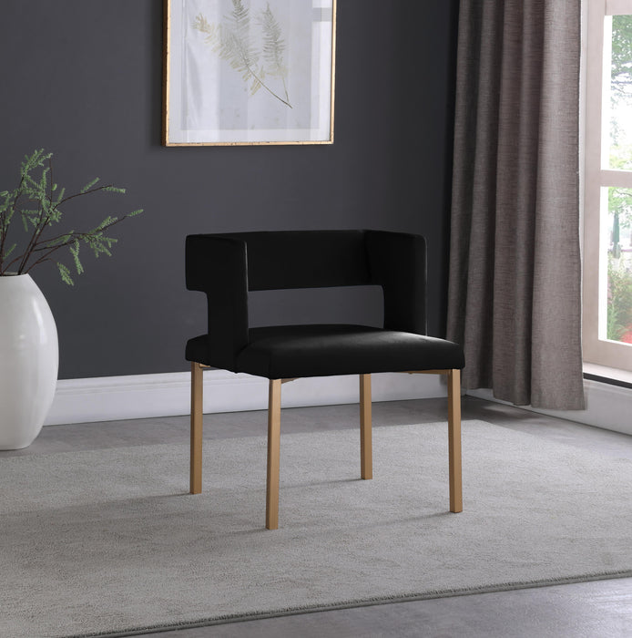 Caleb Black Velvet Dining Chair - Royal Furniture & Gifts (MI) - Multi Location