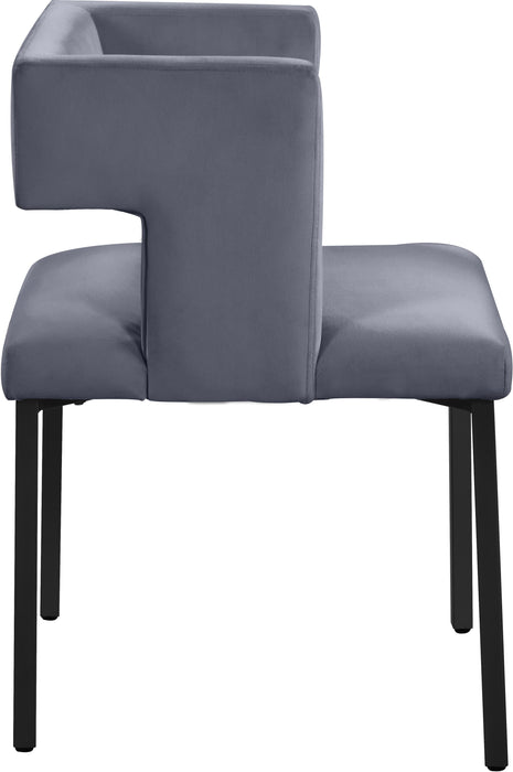 Caleb Grey Velvet Dining Chair - Royal Furniture & Gifts (MI) - Multi Location