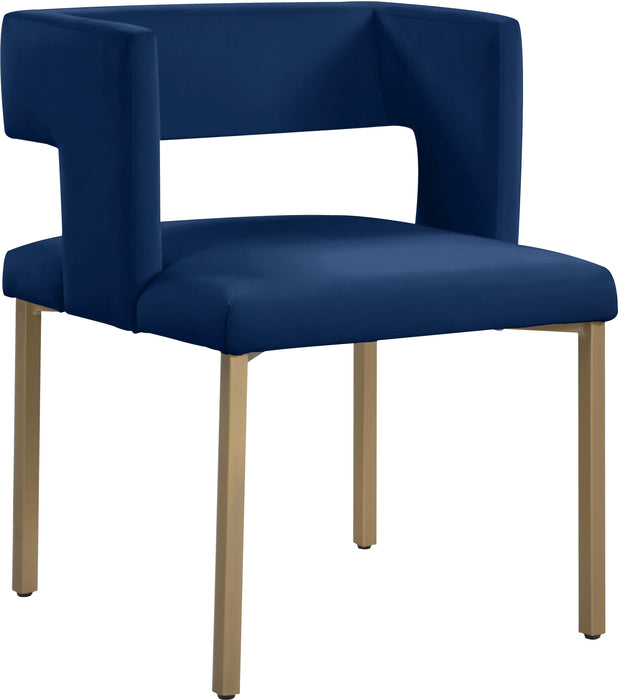 Caleb Navy Velvet Dining Chair - Royal Furniture & Gifts (MI) - Multi Location
