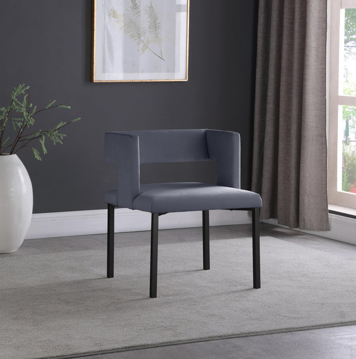 Caleb Grey Velvet Dining Chair - Royal Furniture & Gifts (MI) - Multi Location