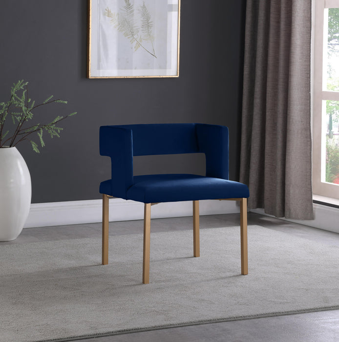 Caleb Navy Velvet Dining Chair - Royal Furniture & Gifts (MI) - Multi Location