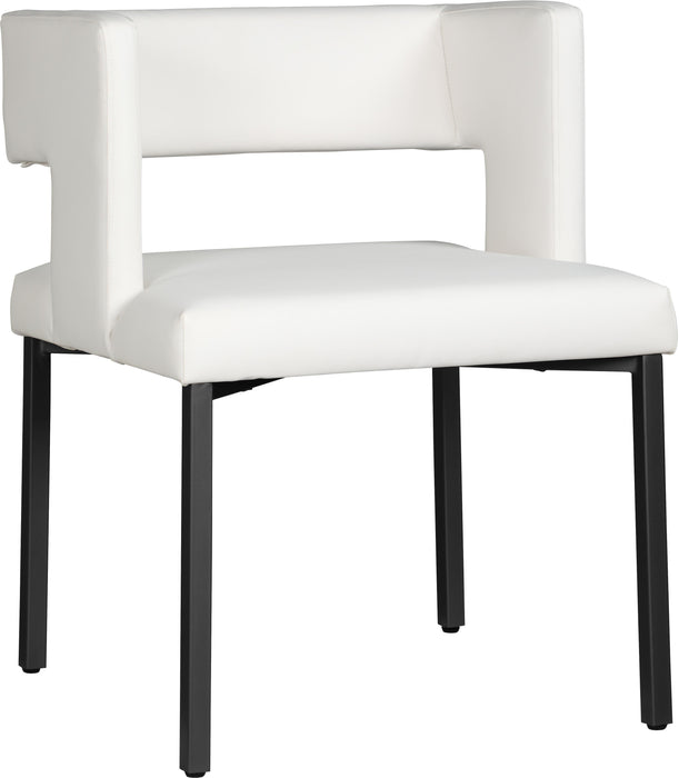 Caleb White Faux Leather Dining Chair - Royal Furniture & Gifts (MI) - Multi Location