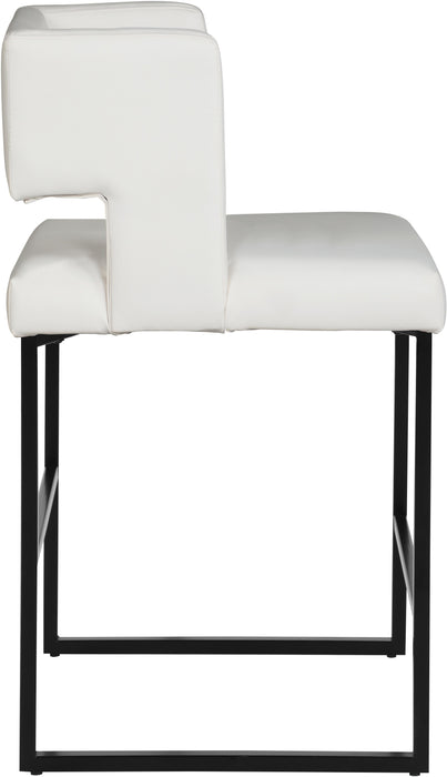 Caleb White Faux Leather Counter Stool - Royal Furniture & Gifts (MI) - Multi Location