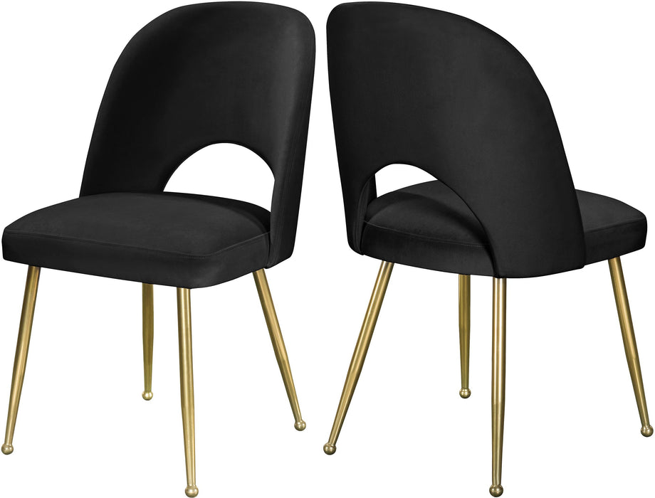 Logan Black Velvet Dining Chair - Royal Furniture & Gifts (MI) - Multi Location