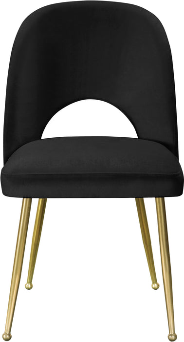 Logan Black Velvet Dining Chair - Royal Furniture & Gifts (MI) - Multi Location