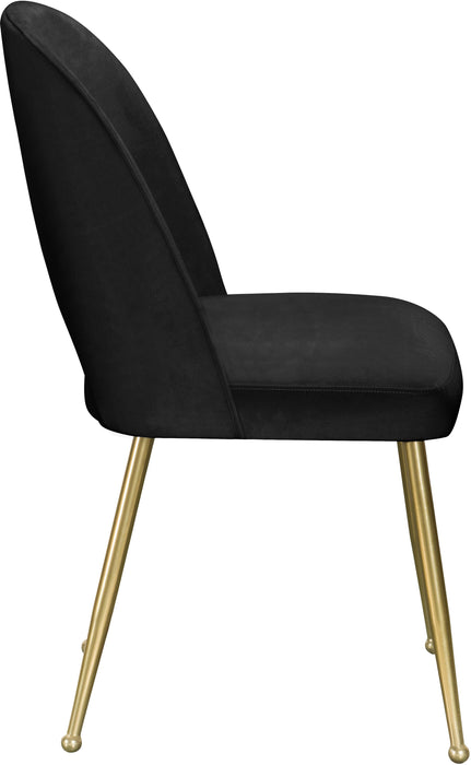 Logan Black Velvet Dining Chair - Royal Furniture & Gifts (MI) - Multi Location