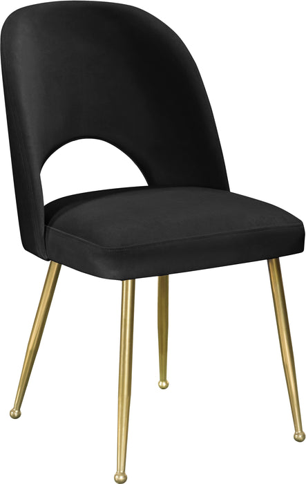 Logan Black Velvet Dining Chair - Royal Furniture & Gifts (MI) - Multi Location