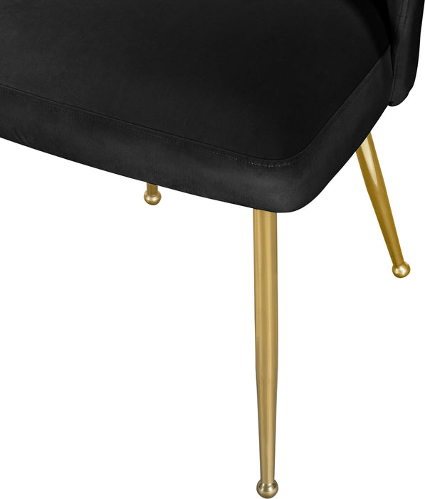 Logan Black Velvet Dining Chair - Royal Furniture & Gifts (MI) - Multi Location