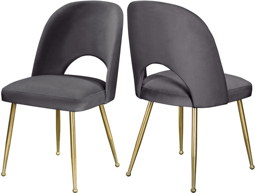 Logan Grey Velvet Dining Chair - Royal Furniture & Gifts (MI) - Multi Location