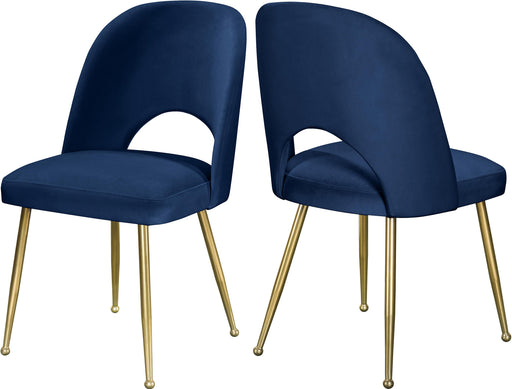 Logan Navy Velvet Dining Chair - Royal Furniture & Gifts (MI) - Multi Location