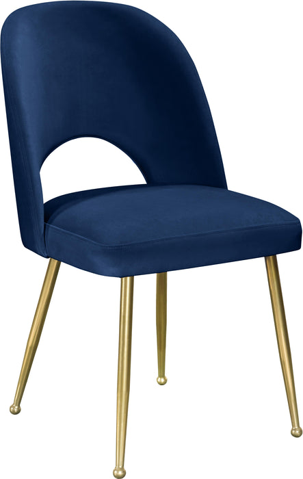 Logan Navy Velvet Dining Chair - Royal Furniture & Gifts (MI) - Multi Location
