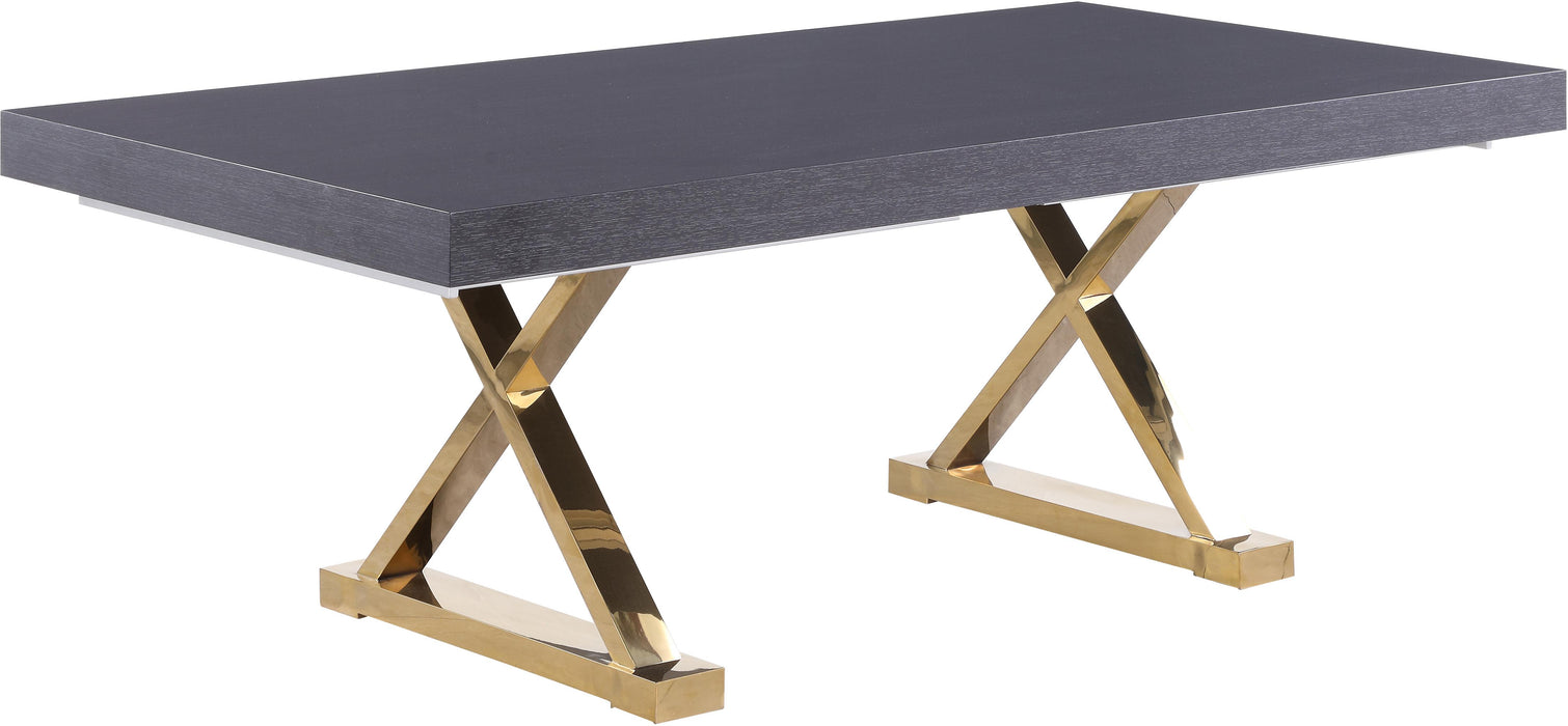 Excel Grey Oak Veneer Lacquer Extendable Dining Table (3 Boxes) - Royal Furniture & Gifts (MI) - Multi Location