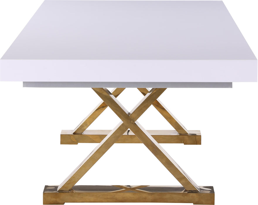Excel White Lacquer Extendable Dining Table (3 Boxes) - Royal Furniture & Gifts (MI) - Multi Location