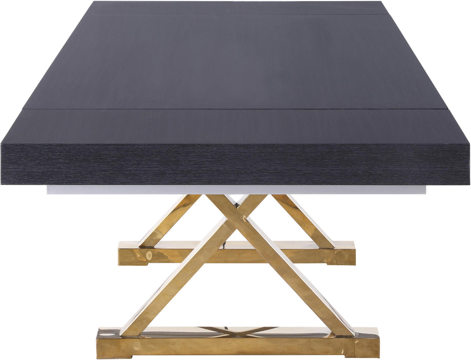 Excel Grey Oak Veneer Lacquer Extendable Dining Table (3 Boxes) - Royal Furniture & Gifts (MI) - Multi Location