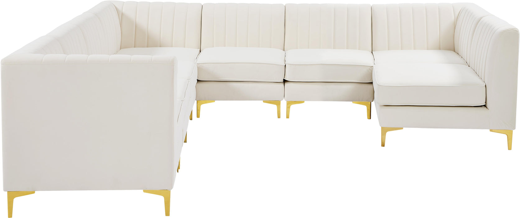 Alina Cream Velvet Modular Sectional - Royal Furniture & Gifts (MI) - Multi Location
