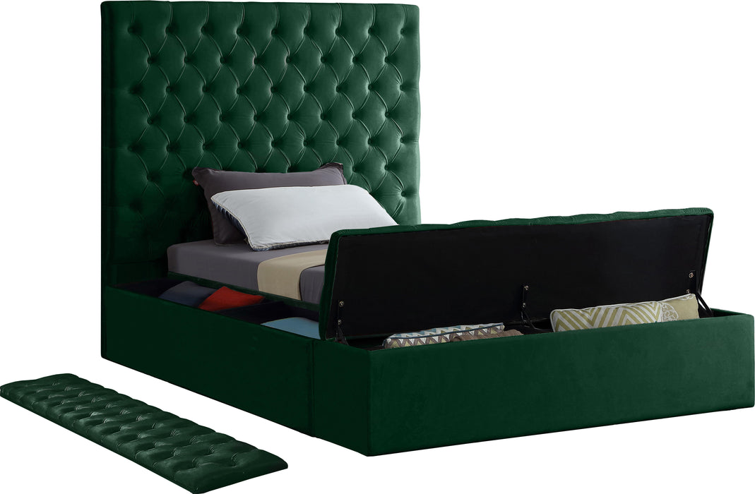 Bliss Green Velvet Twin Bed (3 Boxes) - Royal Furniture & Gifts (MI) - Multi Location