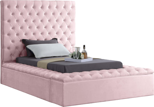 Bliss Pink Velvet Twin Bed (3 Boxes) - Royal Furniture & Gifts (MI) - Multi Location