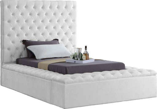 Bliss White Velvet Twin Bed (3 Boxes) - Royal Furniture & Gifts (MI) - Multi Location