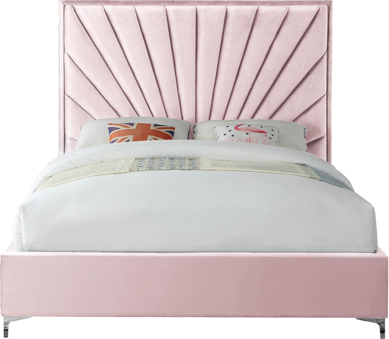 Eclipse Pink Velvet King Bed - Royal Furniture & Gifts (MI) - Multi Location