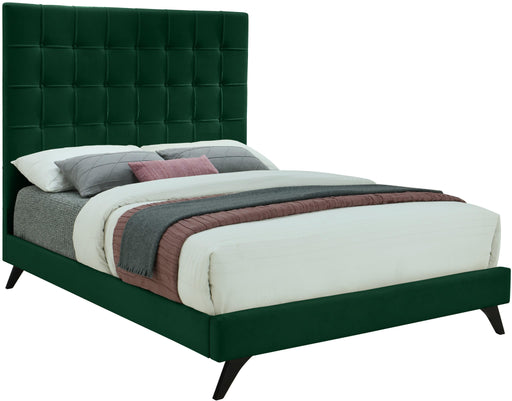 Elly Green Velvet King Bed - Royal Furniture & Gifts (MI) - Multi Location