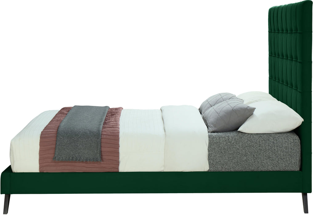Elly Green Velvet King Bed - Royal Furniture & Gifts (MI) - Multi Location