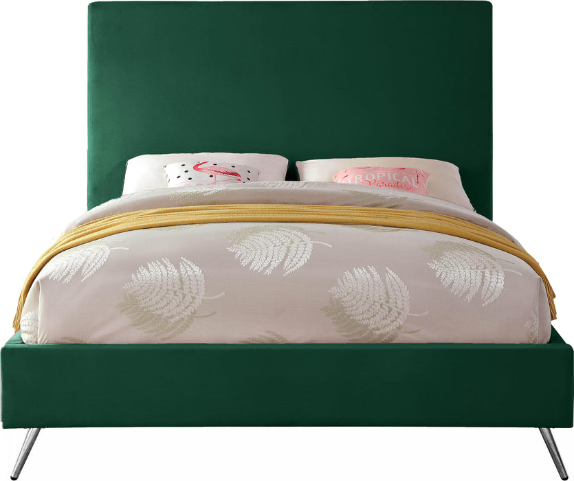Jasmine Green Velvet King Bed - Royal Furniture & Gifts (MI) - Multi Location