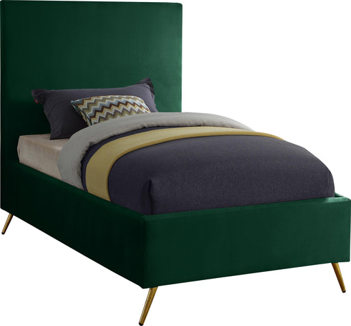 Jasmine Green Velvet Twin Bed - Royal Furniture & Gifts (MI) - Multi Location