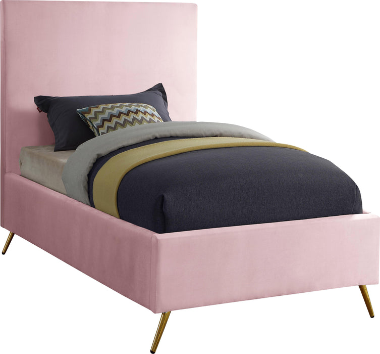 Jasmine Pink Velvet Twin Bed - Royal Furniture & Gifts (MI) - Multi Location
