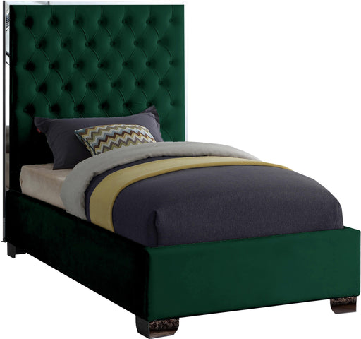 Lexi Green Velvet Twin Bed - Royal Furniture & Gifts (MI) - Multi Location