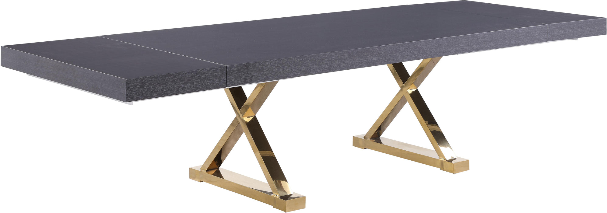 Excel Grey Oak Veneer Lacquer Extendable Dining Table (3 Boxes) - Royal Furniture & Gifts (MI) - Multi Location