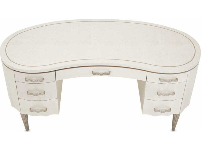 AICO Furniture London Place Desk in Creamy Pearl