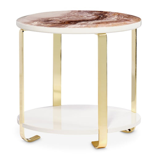 AICO Ariana End Table in Gold image