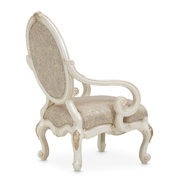 AICO Lavelle Oval Back Wood Chair Mystic in Classic Pearl