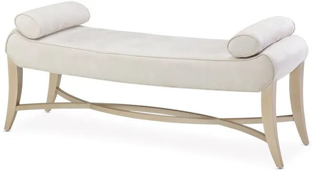 AICO Malibu Crest Bed Bench in Chardonnay