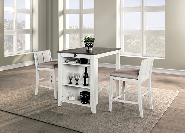 Lescles 3 Pc Counter Ht Set (1 Table + 2 Chairs) - Royal Furniture & Gifts (MI) - Multi Location