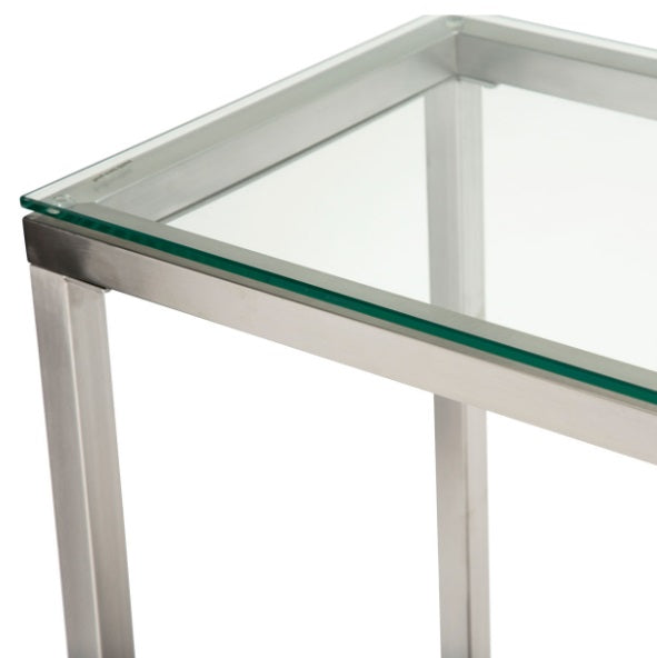 AICO Furniture Diversey ConsoleTable with Glass Top